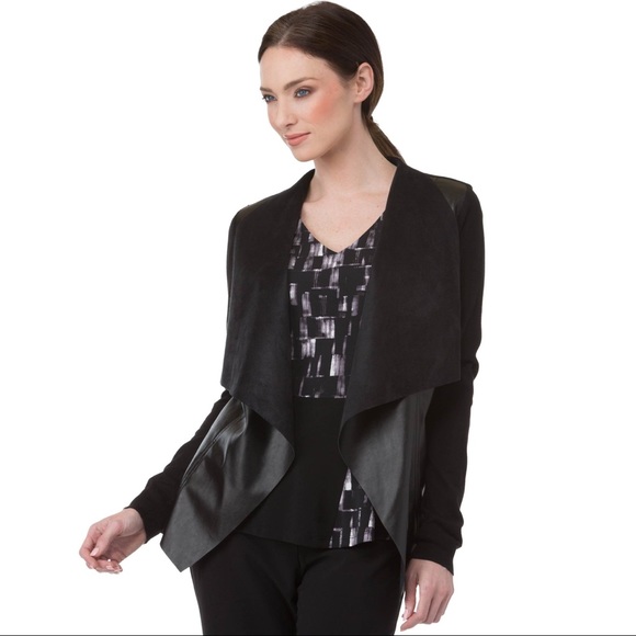 Michael Kors Sweaters - Michael Kors Leather Drape Front Sweater